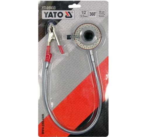 Đồng hồ đo góc mô men xoắn có kẹp 1/2" 0-360° Yato YT-05933 - Ba Lan