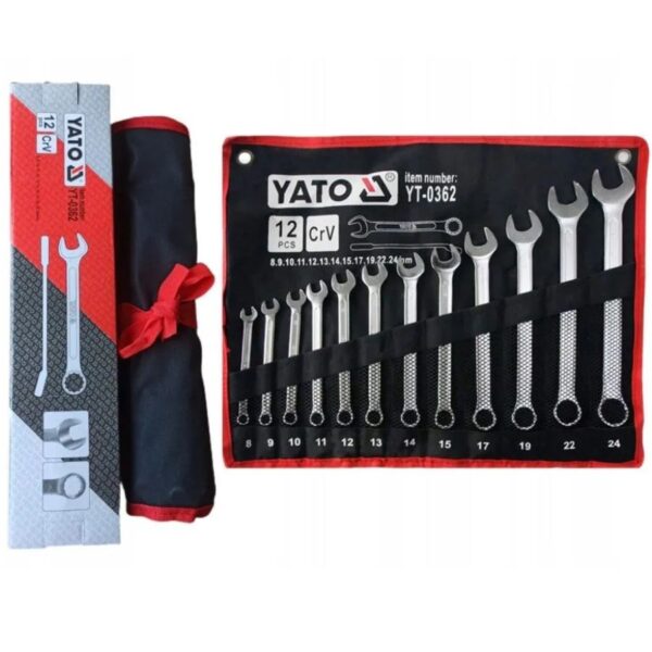 Bộ cờ lê vòng miệng 12 chi tiết 8-24mm YATO YT-0362