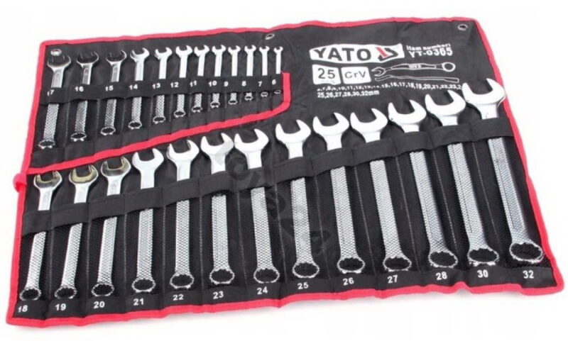 Bộ cờ lê vòng miệng hệ mét 25 chi tiết 6-32mm Yato YT-0365 - Ba Lan