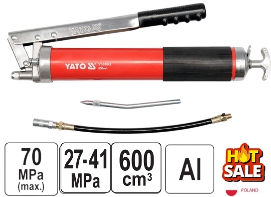 Bơm Mỡ Cầm Tay 600cc Yato YT-07042 Bơm Mỡ Cầm Tay 600cc Yato YT-07042