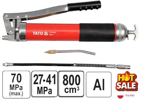 Bơm Mỡ Cầm Tay 800cc Yato YT-07043 Bơm Mỡ Cầm Tay 800cc Yato YT-07043