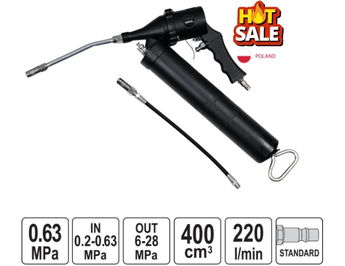 Bơm Mỡ Khí Nén 400cc Yato YT-07057 Bơm Mỡ Khí Nén 400cc Yato YT-07057