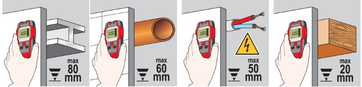 Máy dò kim loại, dây điện trong tường 3in1 Yato YT-73131 Ba Lan