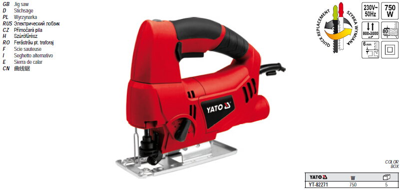 Máy cưa lọng 750W Yato YT-82271