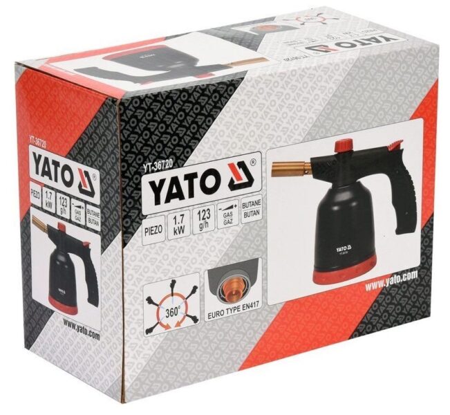 Bình khò bơm gas mini cầm tay 190g Yato YT-36720 - Ba Lan