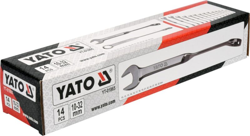 Bộ 14 Cờ lê vòng miệng tay đòn 10-32mm Yato YT-01865 - Ba Lan