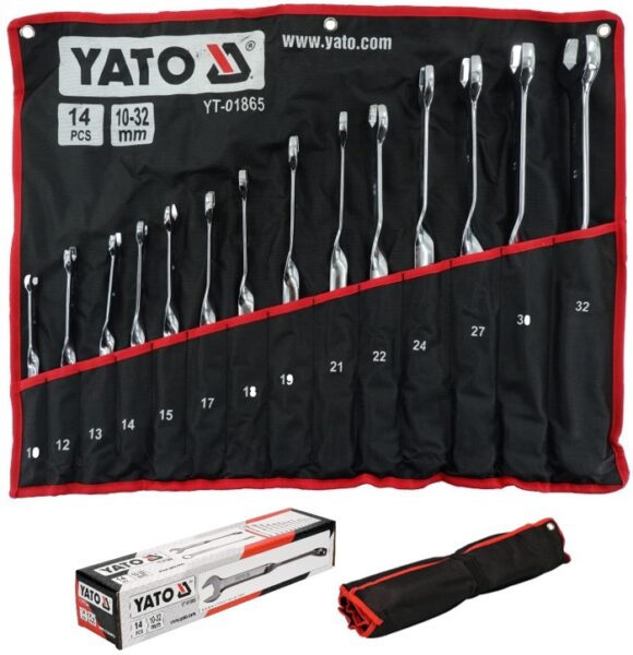 Bộ 14 Cờ lê vòng miệng tay đòn 10-32mm Yato YT-01865 - Ba Lan
