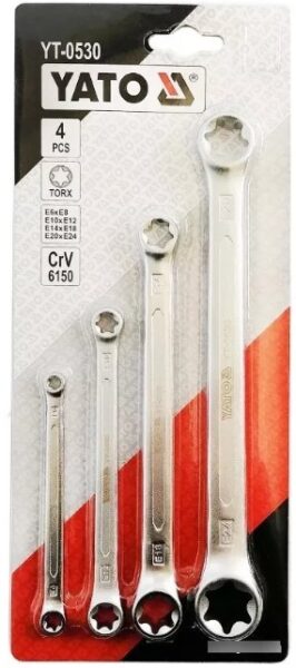 Bộ 4 cờ lê 2 đầu vòng E6-E24 Yato YT-0530 - Ba Lan