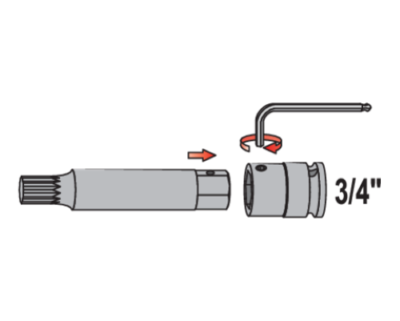 Bộ 6 đầu khẩu 3/4" mũi hoa thị M12-M18 Yato YT-1157 - Ba Lan