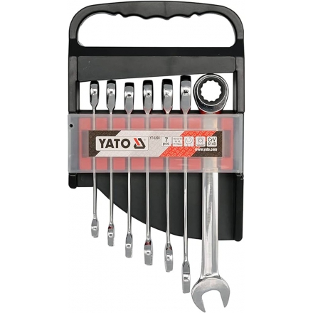 Bộ 7 cờ lê vòng miệng tự động lật đảo chiều 10-19mm Yato YT-0208 - Ba Lan