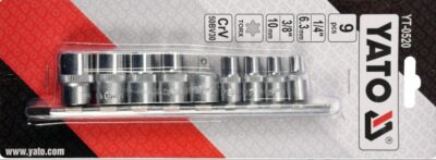 Bộ 9 đầu tuýp sao 1/4" E5-E16 Yato YT-0520 - Ba Lan