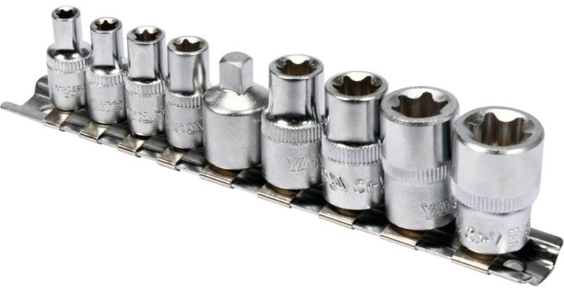 Bộ 9 đầu tuýp sao 1/4" E5-E16 Yato YT-0520 - Ba Lan