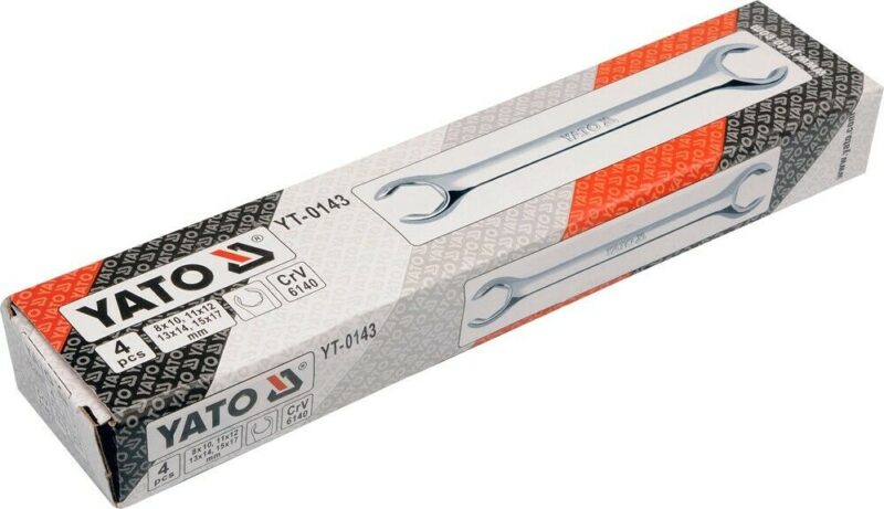 Bộ cờ lê 2 đầu mở ống dầu 4 chi tiết Yato YT-0143 - Ba Lan