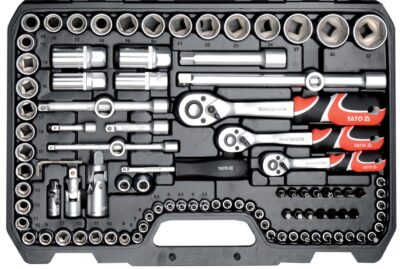 Bộ cờ lê tuýp tay vặn 1/4" 3/8" 1/2" 111 chi tiết Yato YT-38831 - Ba Lan