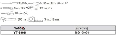 Bộ dụng cụ sửa chữa tổng hợp 8 món Yato YT-3906 - Ba Lan