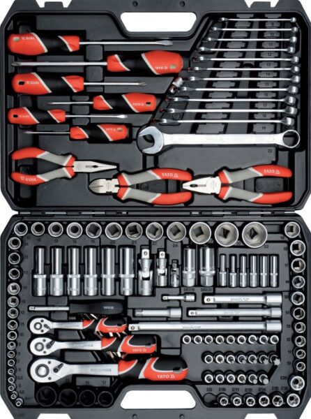 Bộ dụng cụ tổng hợp 129 chi tiết 1/4" 3/8" 1/2" Yato YT-38881 - Ba Lan