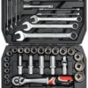 Bộ dụng cụ tổng hợp 3/8" 1/2" có tay quay chữ U 38 món Yato YT-3876 - Ba Lan