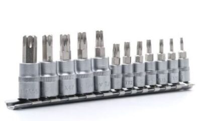 Bộ tuýp mũi sao 1/4" 3/8" 12 chi tiết 6 cạnh YT-0430 - Ba Lan