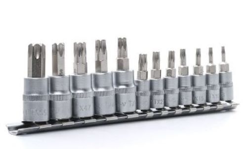 Bộ tuýp mũi sao 1/4" 3/8" 12 chi tiết 6 cạnh YT-0430 - Ba Lan