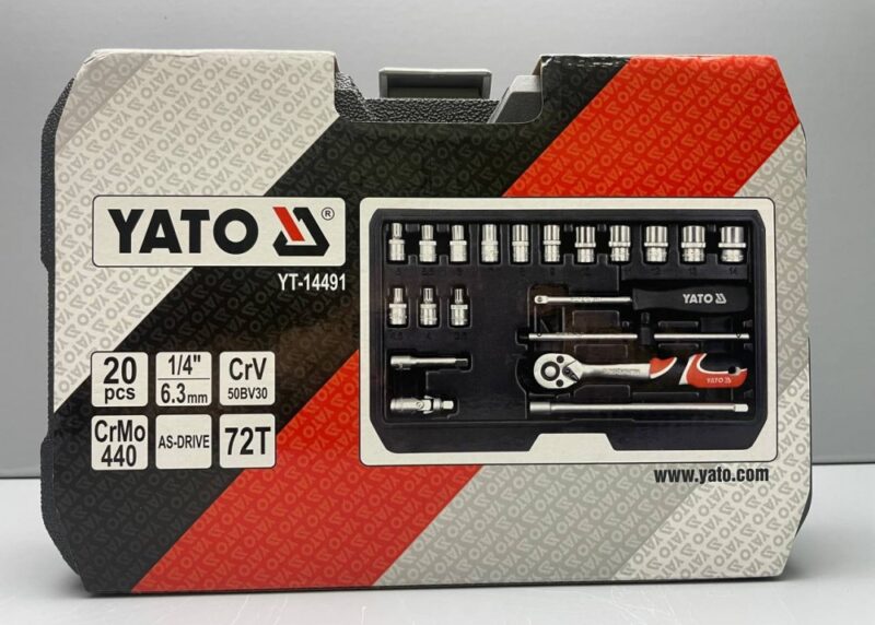 Bộ tuýp tay vặn 1/4" 3.5-14mm 20 chi tiết Yato YT-14491- Ba Lan