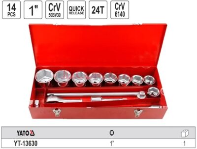 Bộ tuýp tay vặn 1" 46-80mm 14 chi tiết Yato YT-13630 - Ba Lan