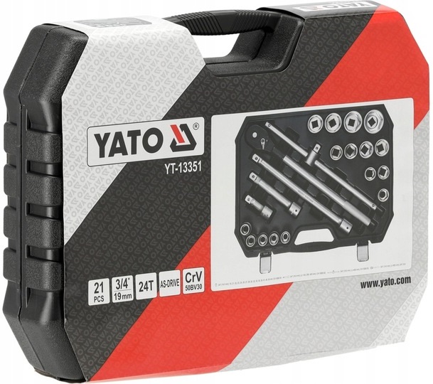 Bộ tuýp tay vặn 3/4" 19-50mm 21 chi tiết Yato YT-13351 - Ba Lan