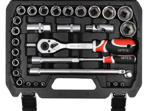 Bộ tuýp tay vặn tổng hợp 1/4" 1/2" 60 chi tiết Yato YT-12660 - Ba Lan