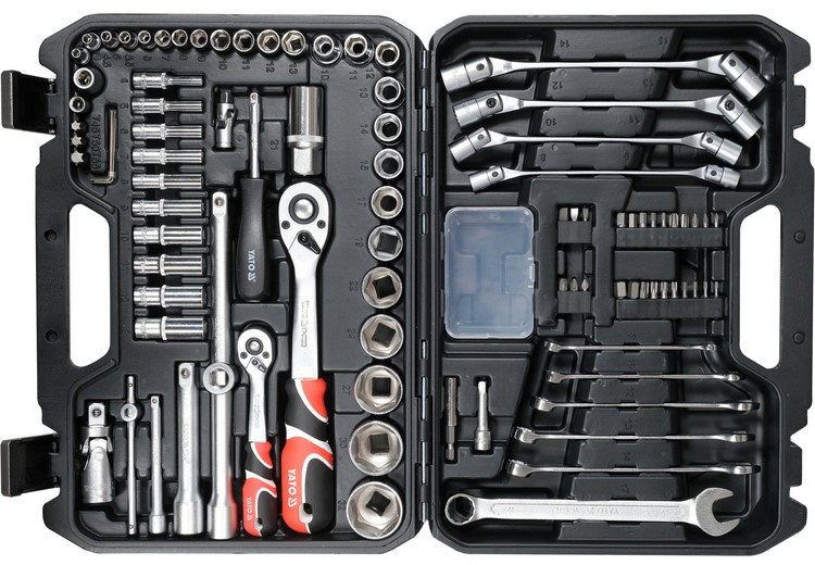 Bộ tuýp tay vặn tổng hợp 1/4" 1/2" 93 món Yato YT-38784 - Ba Lan