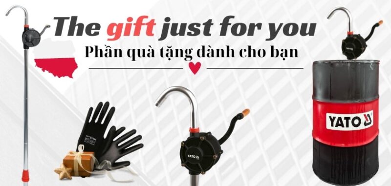 Bơm Dầu Nhớt Thùng Phuy Quay Tay Yato YT-07115