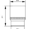 Đầu tuýp Lục giác 6 cạnh 3/4"x50x19mm Yato YT-1301 - Ba Lan