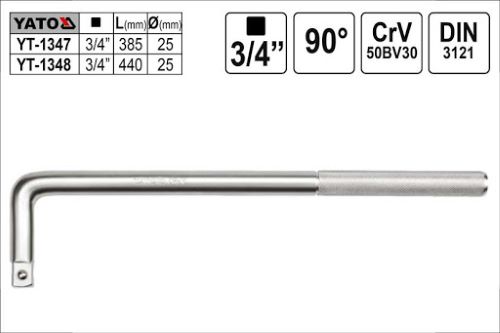 Cần siết lực chữ L 3/4'' 410mm Yato YT-1348 - Ba Lan