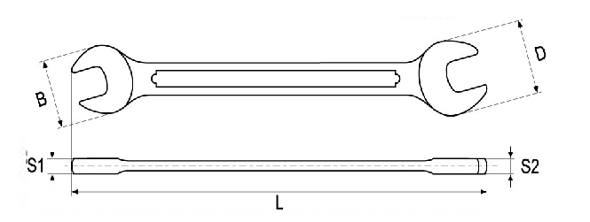 Cờ lê 2 đầu miệng 5.5x7mm đến 34x36mm kiểu Đức Yato - Ba Lan
