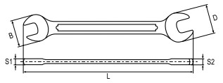 Cờ lê 2 đầu miệng mờ chuẩn DIN 3110 Yato YT-01320 _ Ba Lan