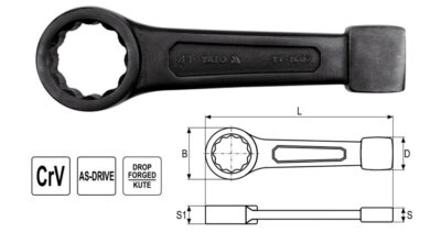Cờ lê vòng đóng từ 24mm đến 70mm Yato - Ba Lan