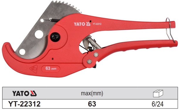 Dao cắt ống nhựa PVC 63mm Yato YT-22312 - Ba Lan