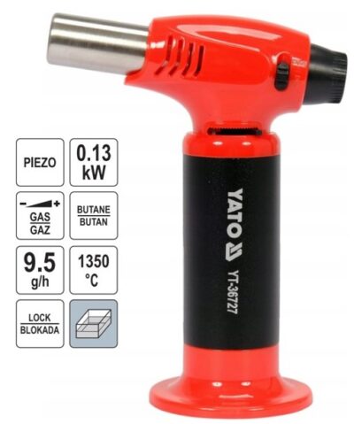 Đèn khò bơm gas mini cầm tay 1350°C Yato YT-36727 - Ba Lan