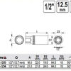 Đầu tuýp tháo Bugi 1/2" 16mm và 21mm bóng Yato - Ba Lan