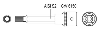 Tuýp 1/2" mũi hoa thị M5 - M17 Yato - Ba Lan