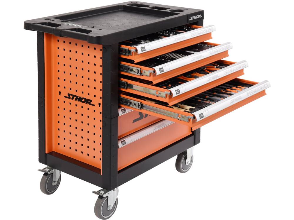 Tủ Dụng Cụ Sửa Chữa 302 Chi Tiết Sthor 58550 Tủ Dụng Cụ Sửa Chữa 6 Ngăn Kéo 302 Chi Tiết Sthor 58550