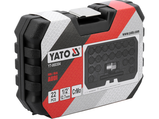 Bộ khẩu 1/2" mở ốc lốp xe Audi 22 chi tiết Yato YT-060304 - Ba Lan