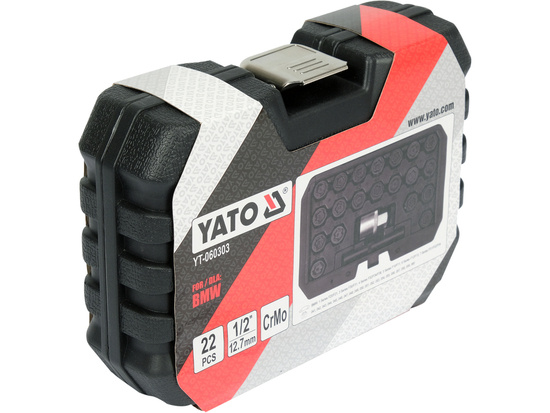 Bộ khẩu 1/2" mở ốc lốp xe BMW 22 chi tiết Yato YT-060303 - Ba Lan