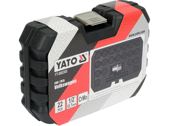 Bộ khẩu 1/2" mở ốc lốp xe VW 22 chi tiết Yato YT-060305 - Ba Lan