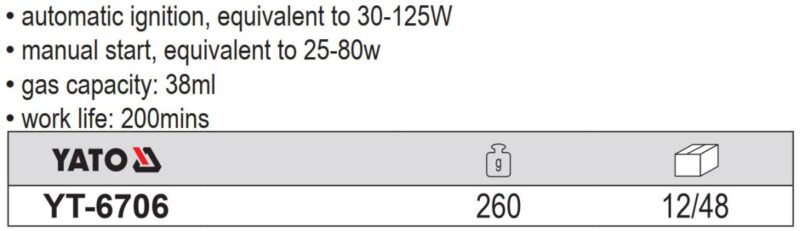 Mũi khò hàn 30-125W Yato YT-6706 - Ba Lan