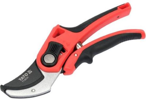 Kéo cắt cành điều chỉnh lưỡi 12/20mm cán nhựa 208mm Yato YT-88191 - Ba Lan