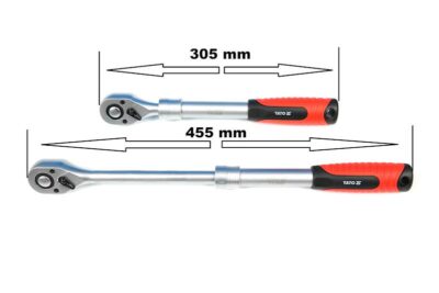 Cần siết tự động 1/2" điều chỉnh ngắn dài 305-445mm Yato YT-0299 - Ba Lan