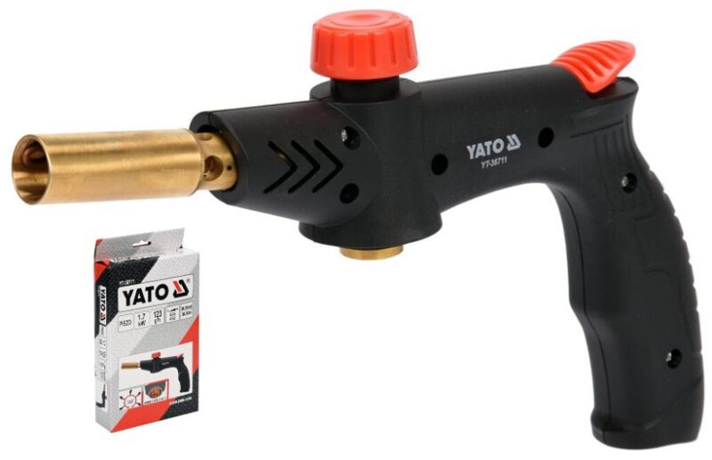 Súng khò gas mini xoay 360° 123g/h Yato YT-36711 - Ba Lan