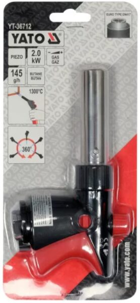Súng khò gas mini xoay 360° 145g/h Yato YT-36712 - Ba Lan