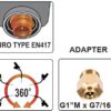 Súng khò gas mini xoay 360° có turbo Yato YT-36715 - Ba Lan