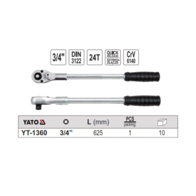 Cần siết tự động đảo chiều 3/4" 500mm Yato YT-1360 - Ba Lan