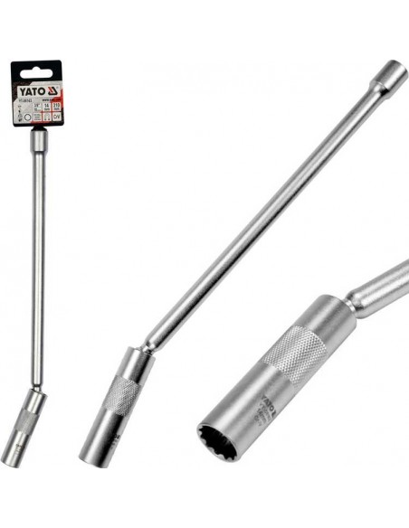 Tuýp 3/8" 14mm tháo bugi lắc léo dài Yato YT-08163 - Ba Lan